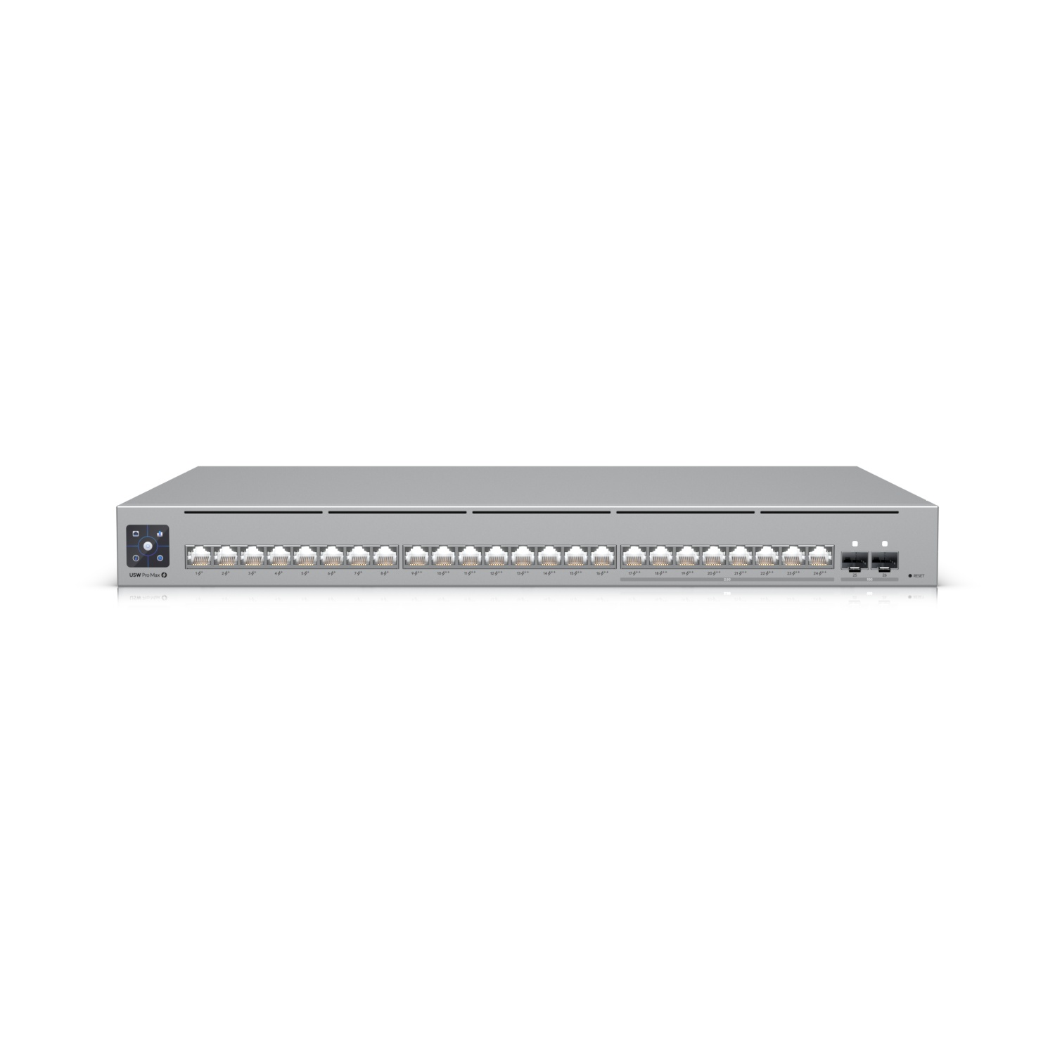 Ubiquiti Switch full managed Layer3 26 Port - 8x 2,5 GbE - PoE Budget 400W - 8xPoE bt - 16xPoE at - 2x SFP+ - 19" - UniFi - USW-Pro-Max-24-PoE