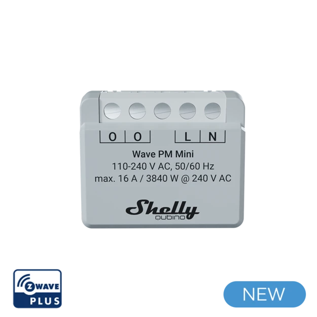 Shelly · Unterputz · \"Wave PM Mini\" · Relais · max. A · 1 Kanal · Z-Wave