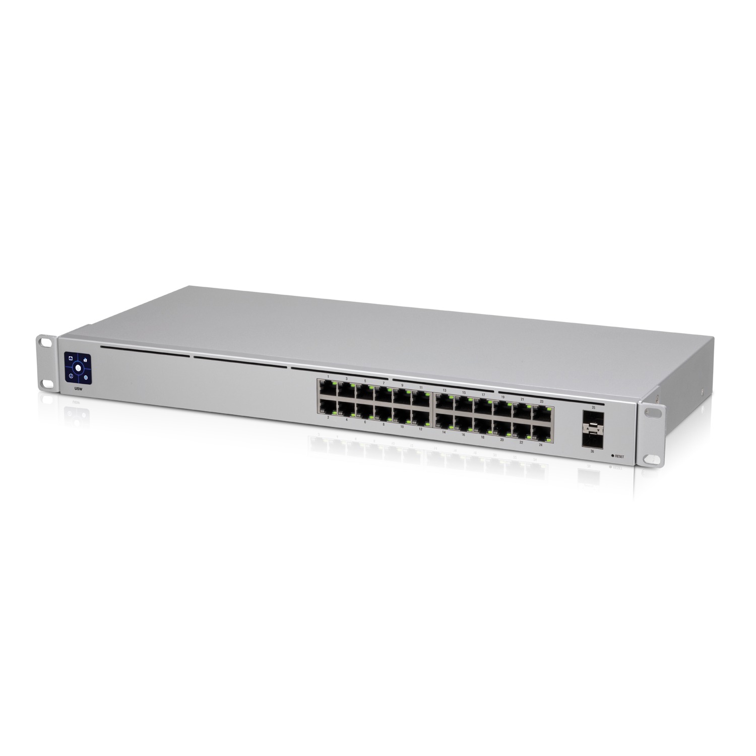 Ubiquiti Switch smart managed Layer2 26 Port - 24x GbE - 2x SFP - 19" - Lüfterlos - UniFi - USW-24