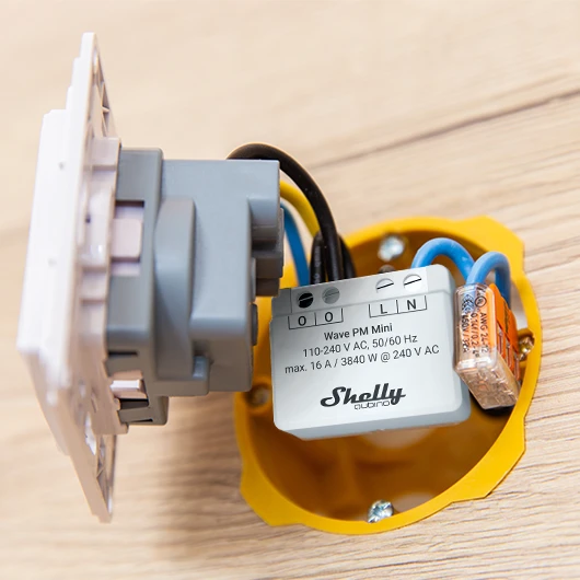 Shelly · Unterputz · \"Wave PM Mini\" · Relais · max. A · 1 Kanal · Z-Wave