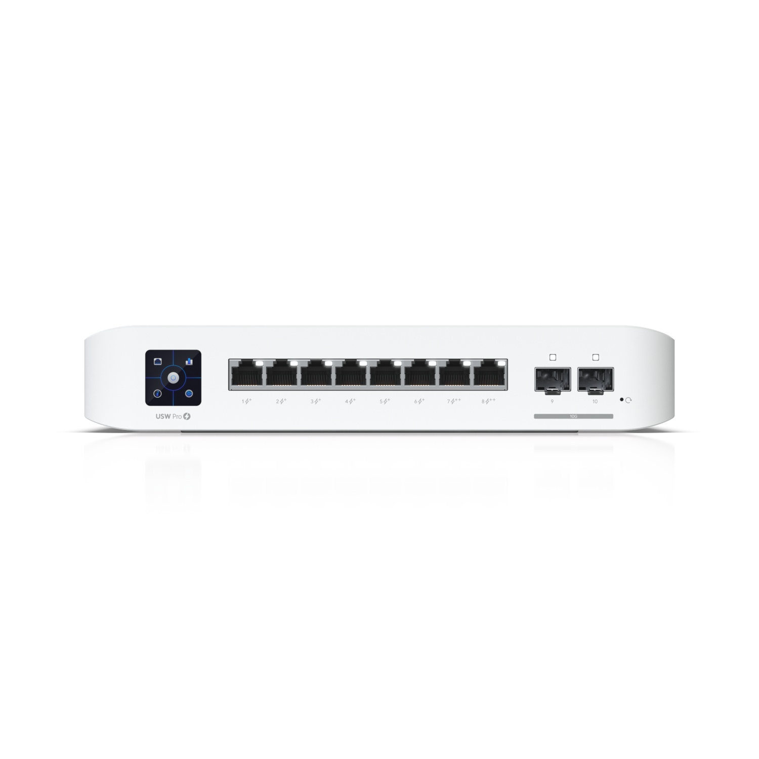Ubiquiti Switch full managed Layer3 10 Port - 8x GbE - PoE Budget 120W - 2x PoE bt - 6x PoE at - 2x SFP+ - Wall - UniFi - USW-Pro-8-POE