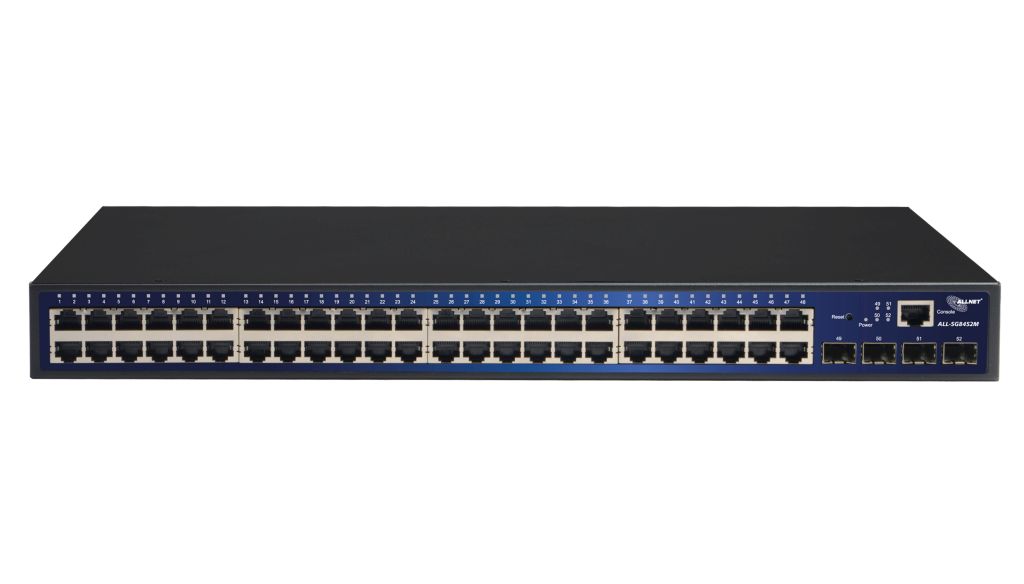 ALLNET Switch smart managed 48 Port Gigabit / 48x LAN / 4x SFP / Lüfterlos / 19\" / \"ALL-SG8452M\"