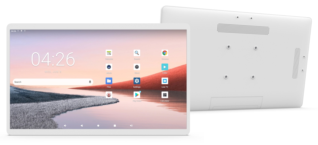 ALLNET High Performance Display 24 Zoll, Android 12, RK3588, HDMI In, Farbe weiß, für Batterie Standfuß kompatibel