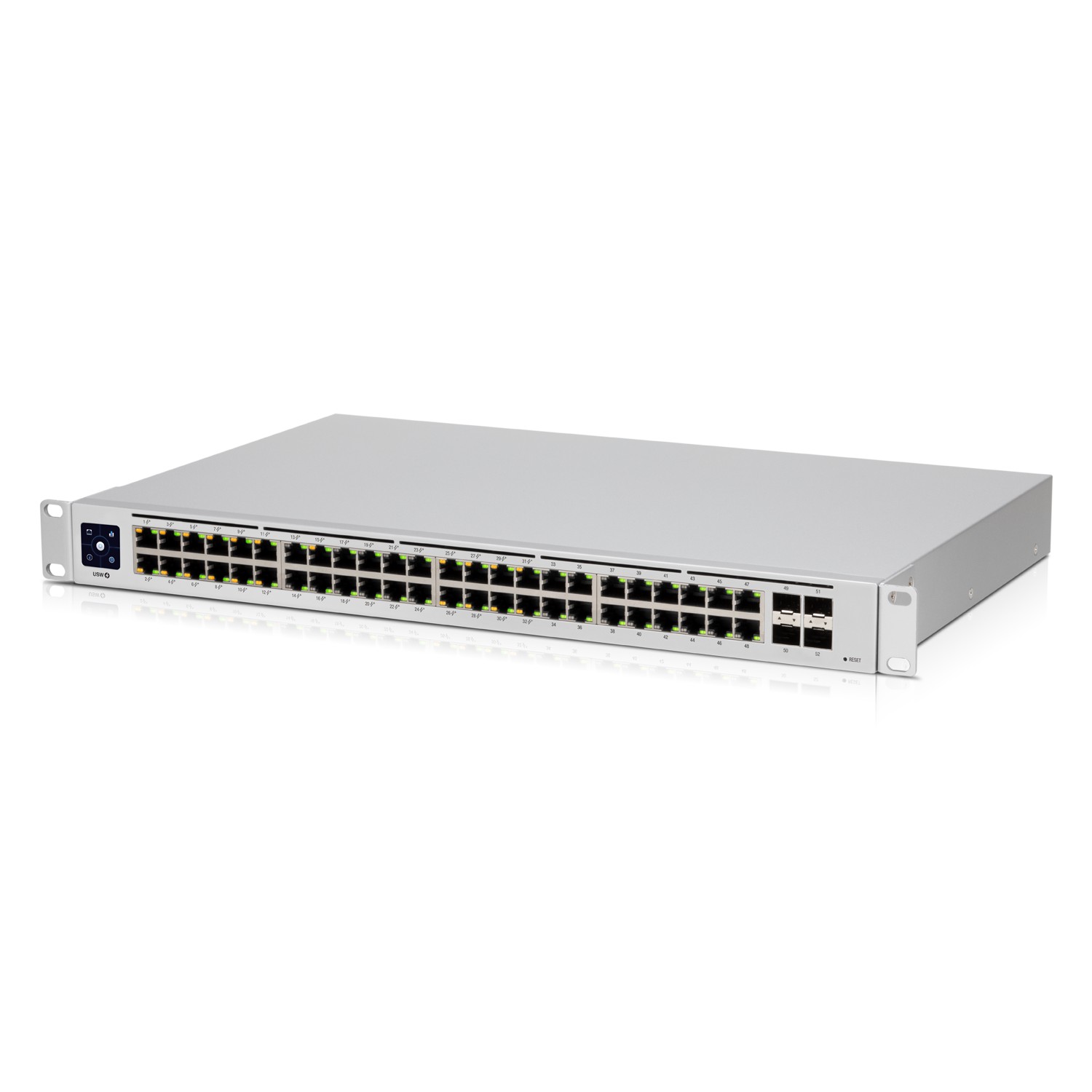 Ubiquiti Switch smart managed Layer2 52 Port - 48x GbE - PoE Budget 195W - 32x PoE at - 4x SFP - 19" - Lüfterlos - UniFi - USW-48-POE
