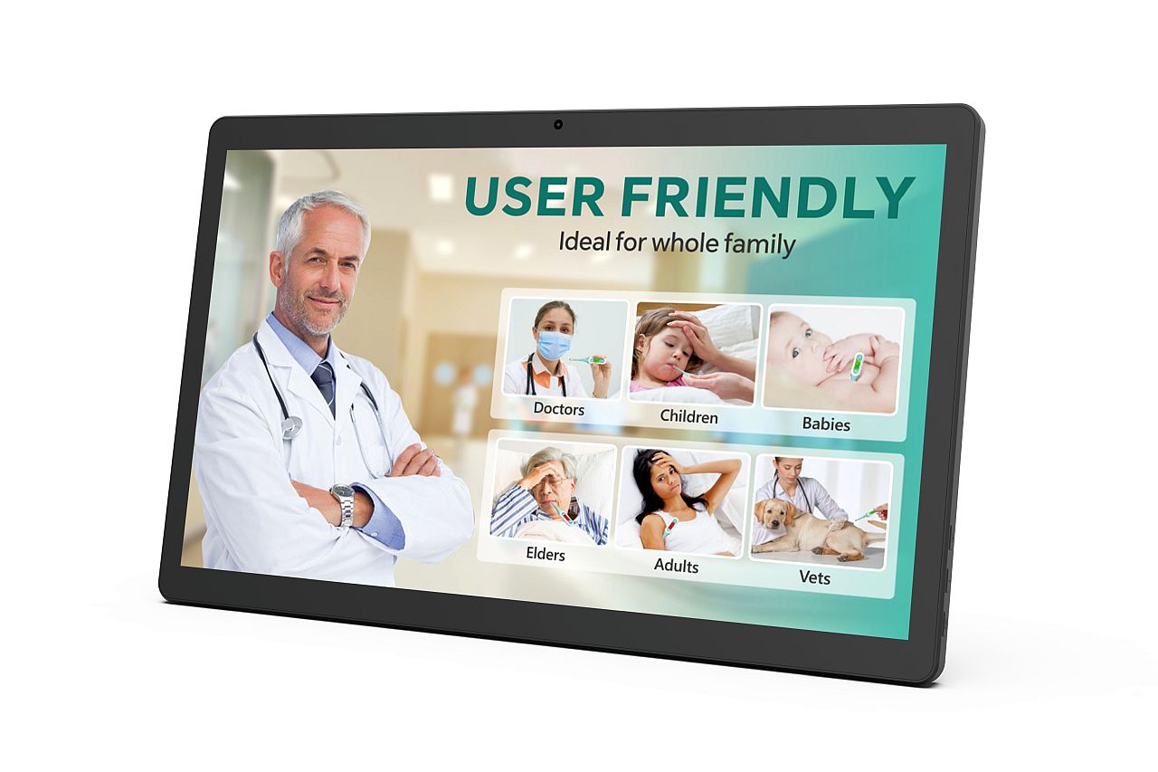 ALLNET Performance Display 15 Zoll, Android 14, RK3576S, PoE, HDMI In, Farbe schwarz, Speedy 150-B